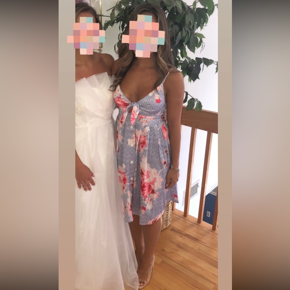 Fancyinn floral midi dress with cut out